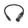 Cabo de áudio fêmea 3.5 para Kannon macho 0,3 metros Cabeça Kannon 3,5 mm Linha de microfone para computador SLR Linha XLR
