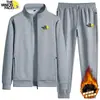 Nuevo Traje Deportivo Casual de Algodón Puro para Hombre de Moda Otoñal, Conjunto de Dos Piezas de Cardigans y Pantalones Deportivos Multicolores Variados, Envío Directo de una Pieza