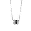 Collar de Plata Esterlina s999 de Cintura Pequeña de Tres Anillos con Diamantes Completos para Mujer Europeo y Americano de Lujo de Alta Gama Colgante Cadena Clavicular para Celebridad Cibernética