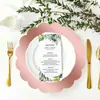 Amazon Transfronterizo Manteles Individuales de Papel Desechables en Forma de Abanico Color Oro Rosa para Bodas y Cenas, Decoraciones de Mesa para Fiestas Familiares