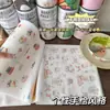 Pano de limpeza estilo Ins, rasgável à mão, descartável semanal, uso úmido e seco, estilo pintado à mão, limpeza de cozinha, especial para lavar louça, rasgável à mão, para pessoas preguiçosas