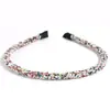 Faixa de Cabeça Fashionável de Diamante Completo, Fina, Simples e Versátil com Pedras Strass e Pérolas, Acessório de Cabelo para Sair