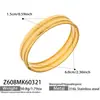 Pulseira Dupla Camada com Fivela Lisa Estilo Novo Simples e Fashion Europeia e Americana Aço Inoxidável Banhado a Ouro 18K Pulseira Versátil Personalizada