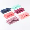 Nuevo Bebé 23 Colores Accesorios para el Cabello con Capucha Niños Color Sólido Suave Ancho Orejas de Conejo Diadema de Nailon Turbante para Bebé