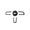Adequado para Ford Mustang moldura de botão do volante de fibra de carbono para interior acessórios de adesivo de LOGO de volante modificado
