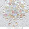 Rede Vermelha Super Brilhante Verde Açúcar Diamante Arte de Unha Gelo Transparente Cor Octogonal Aurora Joia Perfilado de Unha Transparente Joia com Perfil Diamante