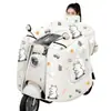 Cubierta a prueba de viento para vehículo eléctrico, capa de invierno recubierta, forrada de felpa, engrosada, cobertura completa, impermeable, para motocicletas eléctricas, franela, a prueba de lluvia