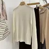 Suéter Base de Lana Elegante de Manga Larga Ajustado Estilo Francés para Mujer de Shanghai Dan Nong Knitwear