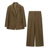 Traje de Pantalón y Top Versátil de Temperamento Simple para Viajes al Trabajo, Popular entre las Mujeres, Nuevo Traje de Poliéster para Principios de Otoño 2026