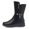 Sapatos acolchoados quentes de algodão para outono e inverno para mães, sola macia, confortáveis, respiráveis, absorventes de choque, antiderrapantes, botas femininas para meia-idade e idosos, sapatos femininos da moda que afinam