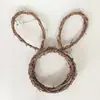 Guirnalda de Ratán Forma de Cabeza de Conejo Anillo de Ratán Anillo de Ratán Navidad DIY Decoración de Floristería Accesorios Productos Naturales de Ratán Hechos a Mano
