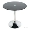 Mesa redonda de vidro temperado Apartamento pequeno Mesa de centro moderna simples janela de sacada Mesa pequena Mesa de jantar econômica de moda Mesa de negociação