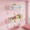 Prateleiras de parede para quartos de dormitório universitário, suportes de parede ao lado da cama, instalação sem furos, perfeitos para organizar lanches em dormitórios