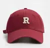 Gorra de Béisbol con Visera Retro Bordada con Letra R para Hombres y Mujeres de Otoño e Invierno, Visera Solar para Deportes al Aire Libre y Viajes