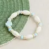 Pulsera de cerámica de Jingdezhen, nueva y que no se decolora, para estudiantes mujeres, pulsera de cuentas de estilo antiguo, pulsera de cerámica fresca y moderna