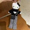 Suéter Nuevo de Otoño e Invierno, Jeans, Bufanda, Llavero de Gatito de Piernas Largas, Colgante de Bolso de Moda para Vestir