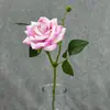 Flor de Simulación de un Solo Tallo en Forma de V Ángulo Medio Rosa Celebración de Boda Decoración del Hogar para Bodas DIY Wholesale Accesorios de Flor de Seda Ramo Flor Artificial