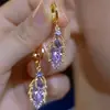 Argola de Orelha Folha de Cristal Vermelho Elegante de Nicho de Alta Qualidade para Mulheres Elegantes Versátil Moda Explosões Brincos Tendência Ano Novo