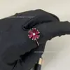 Nuevo Anillo de Gota de Flor Nomeolvides de Hw Huirui para Mujer, Anillo Versátil de Moda de Flor de Girasol y Margarita de Gama Alta