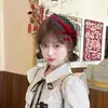 Ambiente Navideño Lazo Sombrero de Cereza Gorro de Navidad Accesorios para el Cabello Tocado Pasador Pasador Joyería Decoración