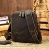 Bolsa de Ombro Masculina Vertical de Couro de Grão Superior Transfronteiriça, Bolsa Transversal de Alta Qualidade para o Dia a Dia