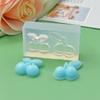 Molde de silicona con forma de dos cerezas para hornear pasteles DIY