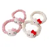 Linda Diadema de Gatito de Dibujos Animados Estilo Coreano para Niña Cuerda para la Cabeza de Bucle Intestinal Pequeño Banda de Goma Dulce de Alta Elasticidad Cuerda para el Cabello Accesorios para el Cabello