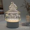 Cross-border acrílico dia das mães 3d luz noturna criativa natal crianças roda gigante mãe presente atacado luz LED