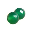 Cuentas sueltas de ágata verde 7A, cuentas redondas individuales, hilo tejido a mano, pulsera, collar, accesorios de cuentas