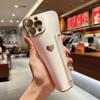 Funda de teléfono con diseño de amor esmerilado y galvanizado para Apple 13/14 Pro, correa de muñeca con soporte para 11/XR, funda blanda, funda protectora de 12 PM