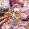 Mini cabeza de princesa en caja pinza pequeña de agarre flequillo pinza frente horquilla rota banda de goma para niños no lastima anillo para el pulgar venta al por mayor
