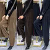 Pantalones de Zanahoria de Chenilla Otoño e Invierno Pantalones de Mujer Pantalones Harlan para Mujer Sueltos de Cintura Alta Pana Pana talla grande Bloomers