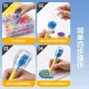 Bolígrafo de gel suave y no pegajoso, bolígrafo de gel de agitar y hacer clic, bolígrafo de gel creativo de botón pulsador, bolígrafo de gel transparente para principiantes