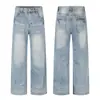 EIGHTISLAND Jeans Azules Lavados Vintage Cómodos Sueltos Casuales Desgastados Pierna Ancha Ajuste Relajado Modernos NK720