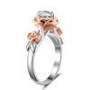 Carloch deseo AliExpress Amazon Más Vendido Anillo Cerrado Elegante Rosa Diamante Solitario Color Mezclado para Mujer