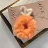 Presilha de Cabelo Colorida de Pelúcia Estilo Coreano com Orelhas de Coelho Desenho Animado Acessório de Cabelo Moda Estilo Floresta para Menina Elástico Faixa de Cabelo Ornamento de Cabelo