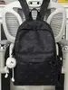 Mochila de doble hombro estampada, mochila nueva y elegante, mochila escolar para estudiantes de alta apariencia, mochila escolar para estudiantes con lazo, mochila escolar para estudiantes de color liso