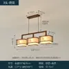 Luz principal de sala de estar estilo chino, candelabro de estilo chino nuevo, lámpara de techo Zen con borlas vintage y pintura a tinta, accesorio de iluminación de cobre puro y madera natural
