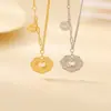 Yuebao Joias Prata Esterlina S925 Banhado a Ouro Bolinhas Fragmento de Gelo Ruyi Novo Estilo Chinês Elegante Nicho Moda Colar Atacado