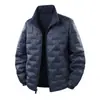Nueva Norma Nacional 90 Plumón de Pato Blanco Chaqueta de Plumón Reversible para Hombre Cuello Alto Engrosada Cálida Ropa Exterior Casual para Exteriores Ropa de Trabajo Superior