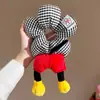 Lindo Scrunchie de Flor de Trasero de Mickey para Mujer, Goma para el Cabello de Bola Rellena de Algodón de Alta Gama, Cuerda de Pelo de Felpa para Cola de Caballo
