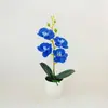 Estilo Quente Transfronteiriço Conjunto de 4 Peças de Flor Artificial Phalaenopsis em Vaso para Decoração de Fotografia de Casamento e Adereços de Bonsai de Flores Artificiais