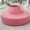 Maceta de fibra de vidrio forma área de asientos informal arte banco de espera área de comida asiento multifuncional para alcorque