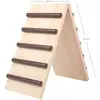 Oso Dorado Juguete Evitar Trepar Paisajismo Puente de Arco de Madera Mascota Pequeña Puente de Tabla Única Conejo Hámster Chinchilla Escaleras