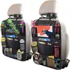 Protector de Asiento Trasero para Coche con Tres Bolsillos de Almacenamiento Impermeable Organizador para Respaldo de Asiento de Coche