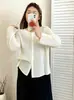 Top de punto hueco redondo holgado para mujer talla grande, chaqueta de manga larga, estilo otoño 2026, cárdigan de punto para mujer talla grande