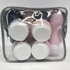 Botellas Reutilizables de Silicona para Viaje con Etiquetas para Viajes de Negocios, Botellas Portátiles Vacías para Loción, Gel de Ducha, Set de Botellas para Almacenamiento de Champú