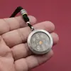 Caja Patrón Nube Plateada con Colgante de Moneda Antigua de los Cinco Dioses de la Riqueza, Collar Bagua Estilo Chino Vintage, Adorno Coleccionable Unisex Regalo