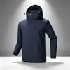 Jaqueta corta-vento três em um, tamanho plus size, com logotipo personalizado, uniforme de trabalho para outono e inverno, adequado para concessionárias 4S corporativas e uniformes de equipe.