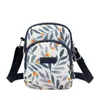 Bolso bandolera para mujer, moderno, de nailon estampado, pequeño bolso cuadrado para teléfono móvil, bolso de hombro para madre de mediana edad y anciana, monedero para llaves y monedas